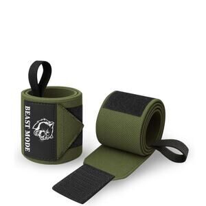 TECEUM Beast Mode Weightlifting 12" Wrist Wraps with Thumb Loop